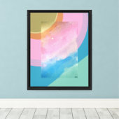 De Bewolkte Regenboog Canvas Afdruk (Insitu (Houten vloer))
