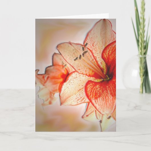 De Bewondering van de amaryllis Kaart (Voorkant)