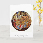 De bewondering van Magi, Tondo door Angelico Fra Kaart (Gele Bloem)