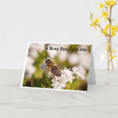 De bezige Kaart van de Verjaardag van de Bij (Gele Bloem)