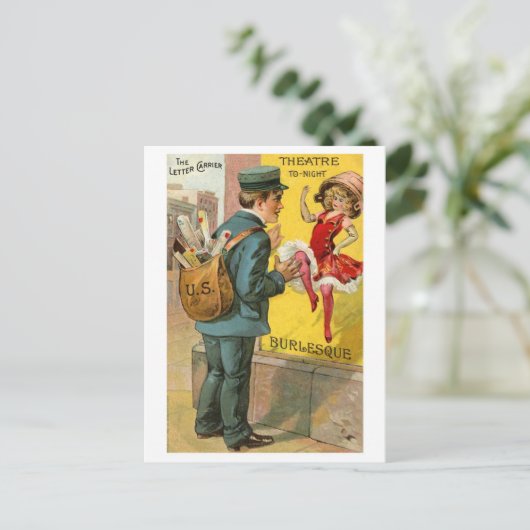 De 'Bezige' Mailman Briefkaart (Staand voorkant)