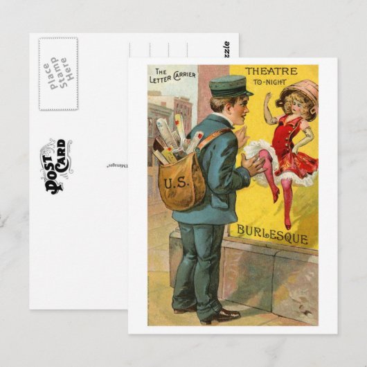 De 'Bezige' Mailman Briefkaart (Voorkant / Achterkant)