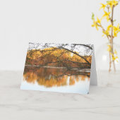 De Bezinning van de herfst Kaart (Gele Bloem)