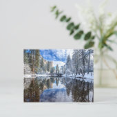 De Bezinning van de winter in Yosemite Briefkaart (Staand voorkant)
