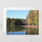 De Bezinning van het meer van de Oranje Bladeren Briefkaart (Voorkant / Achterkant)