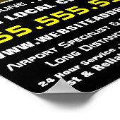 De bezinning van het taxiteken, de firma van de ta poster (Hoek)