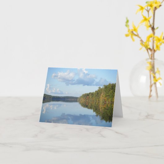 De "bezinningen van de herfst bij Lange Vijver " Kaart (Gele Bloem)