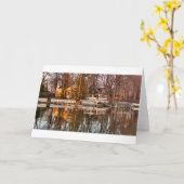 De bezinningen van de herfst kaart (Gele Bloem)