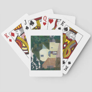 De bezoeker bij de Mill (olie op canvas) Pokerkaarten
