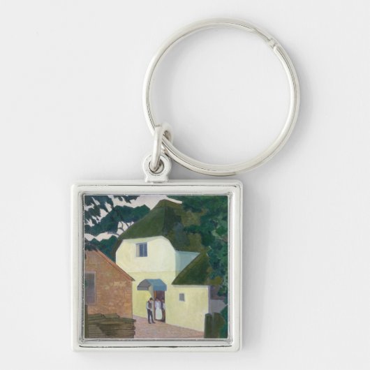 De bezoeker bij de Mill (olie op canvas) Sleutelhanger (Voorkant)