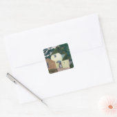 De bezoeker bij de Mill (olie op canvas) Vierkante Sticker (Envelop)