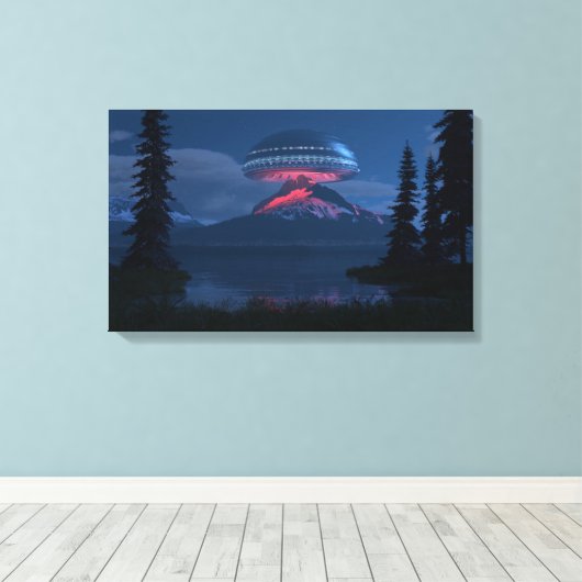 De bezoeker canvas afdruk (Insitu (Houten vloer))