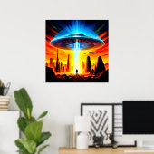 De bezoeker komt aan poster (Thuiskantoor)