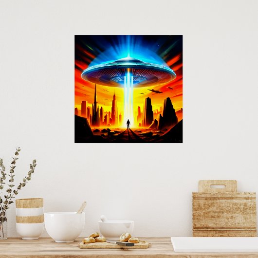 De bezoeker komt aan poster (Keuken)