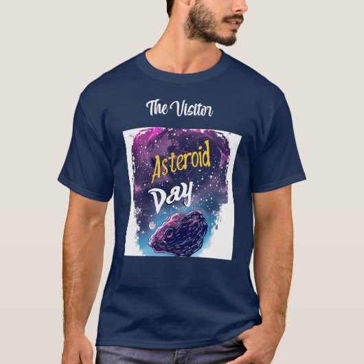 De bezoeker: Night Sky Magic komeet en asteroïde T-shirt (Voorkant)