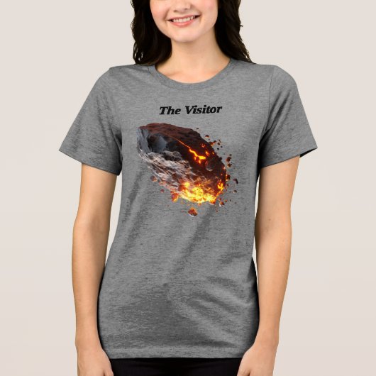 'De bezoeker', Space Rock uit de ruimte Tri-Blend Shirt (Voorkant)
