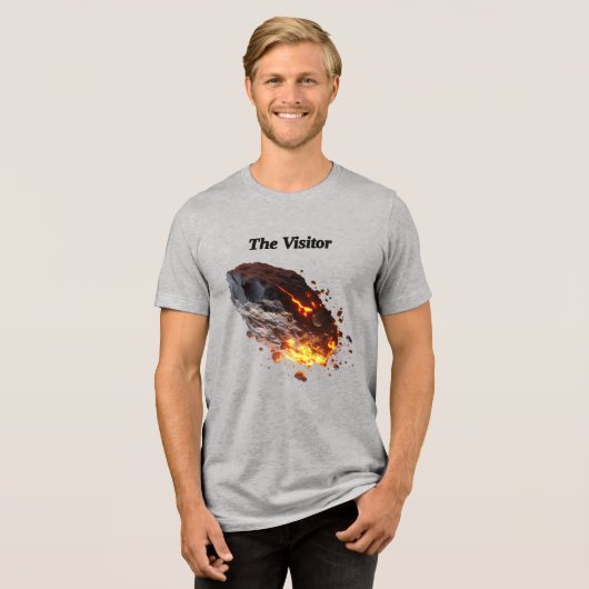 'De bezoeker', Space Rock uit de ruimte Tri-Blend Shirt (Voorkant volledig)