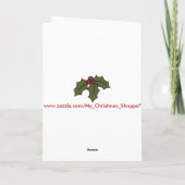 De Bezoeker van Kerstmis - Koe Feestdagen Kaart (Achterkant)