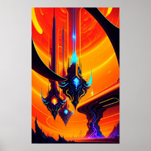 De bezoekers Ken Gage Sci-Fi Poster