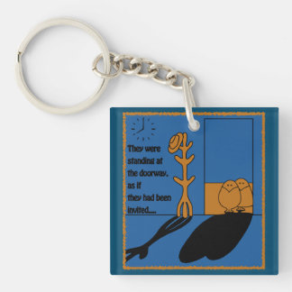De bezoekers sleutelhanger