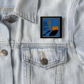 De bezoekers vierkante button 5,1 cm (In situ)