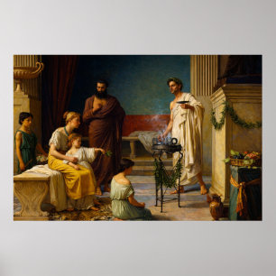 De Bezoeking van een Ziek Kind door Waterhouse Poster