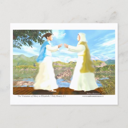 De bezoeking van Maria aan Elisabeth Briefkaart (Voorkant)