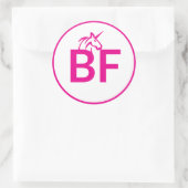 De BF-sticker Ronde Sticker (Tas)