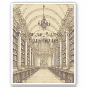 "De Bibliotheek" Academische boekplaat Sticker