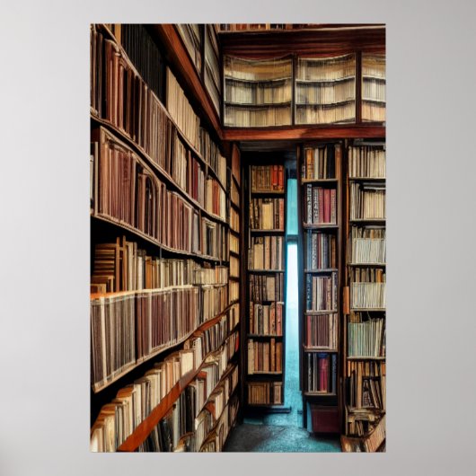 De bibliotheek | AI Art Poster (Voorkant)