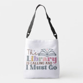 De bibliotheek belt en ik moet gaan crossbody tas (Achterkant)