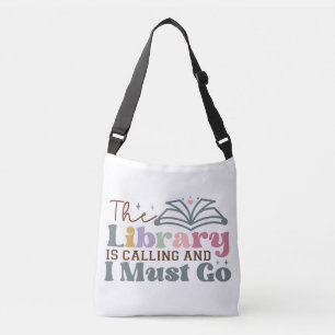 De bibliotheek belt en ik moet gaan crossbody tas