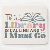 De bibliotheek belt en ik moet gaan muismat (Voorkant)