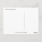 De bibliotheek, Brugge, België Briefkaart (Achterkant)