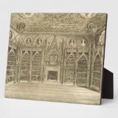 De bibliotheek, gegraveerd door Godfrey, van 'Desc Fotoplaat (Zijkant)