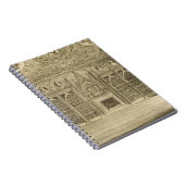 De bibliotheek, gegraveerd door Godfrey, van 'Desc Notitieboek (Rechterzijde)