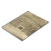 De bibliotheek, gegraveerd door Godfrey, van 'Desc Notitieboek (Linkerzijde)