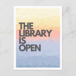 De bibliotheek is een open sleeprace briefkaart