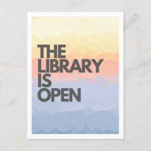 De bibliotheek is een open sleeprace briefkaart