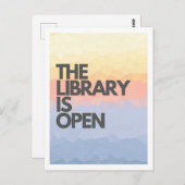De bibliotheek is een open sleeprace briefkaart (Voorkant / Achterkant)