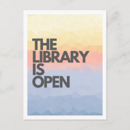 De bibliotheek is een open sleeprace briefkaart