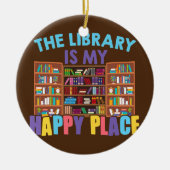 De bibliotheek is mijn gelukkige boek van de Plaat Keramisch Ornament (Voorkant)