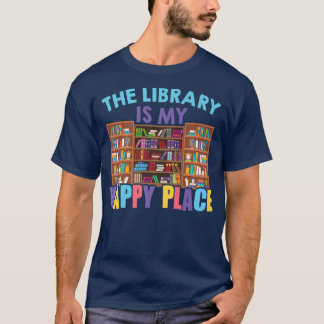 De bibliotheek is mijn gelukkige librarische boeke t-shirt