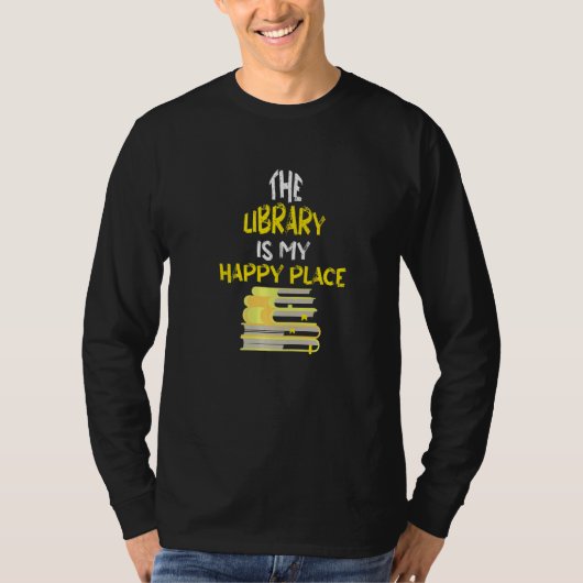 De bibliotheek is mijn Happy Place Premium T-shirt (Voorkant)