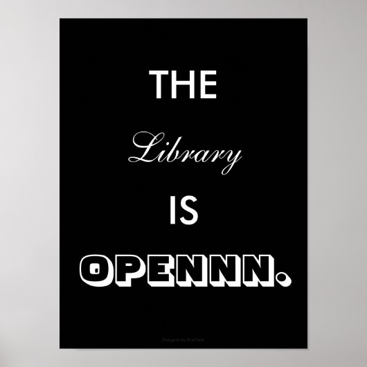 De bibliotheek is open - Poster (Voorkant)
