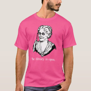 De bibliotheek is open t-shirt