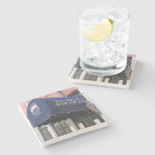 De bibliotheek van de hoogste bar, Charleston SC. Stenen Onderzetter (Zijkant)