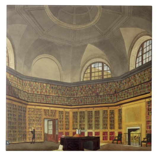 De bibliotheek van de koning, Buckingham House, va Tegeltje (Voorkant)