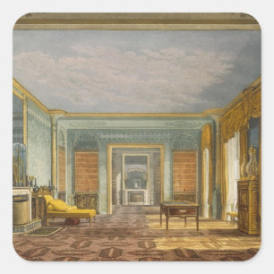 De bibliotheek van de koning van de Uitzichten van Vierkante Sticker