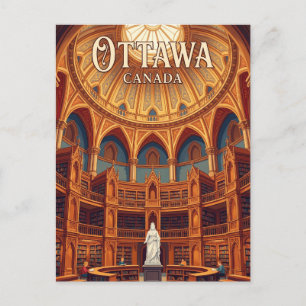 De bibliotheek van het parlement Canada Briefkaart